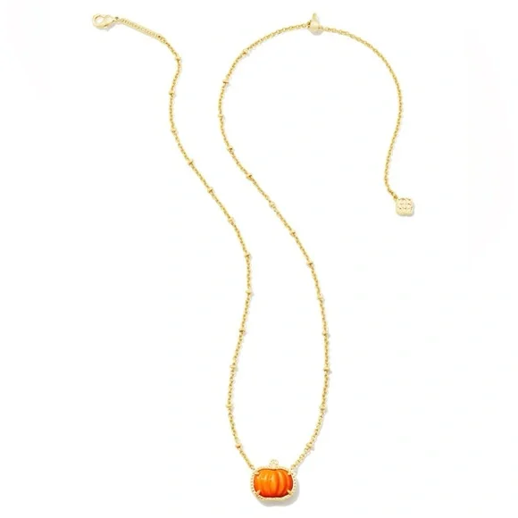 NWT Kendra Scott Pumpkin Short Pendant Necklace - Picture 2 of 10